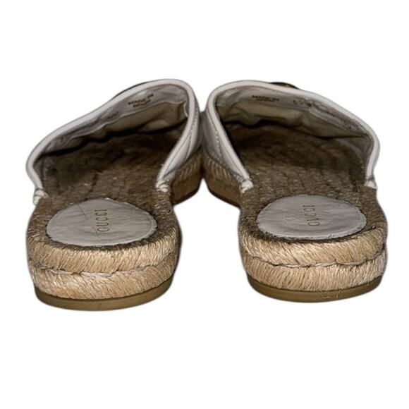 Gucci Quilted White Marmont Espadrille Mules Size 38 - Picture 5 of 12